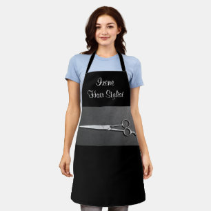Schürze des Friseursalons Schwarze Schere