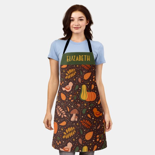 Schürze des HerbstKoch Personalisiert (Getragen)