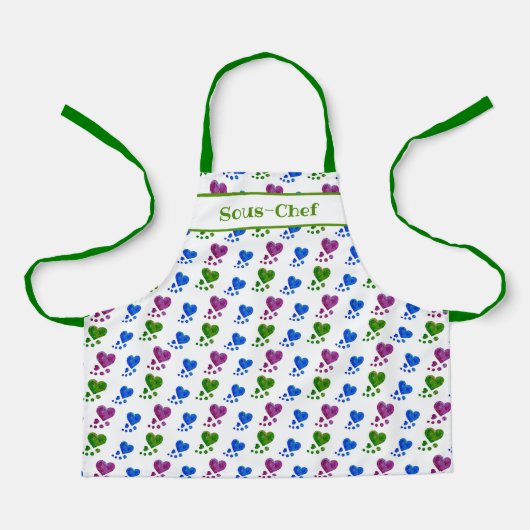 Schürze des Kindes - Abstrakte Akrylhörnchen (Vorderseite)