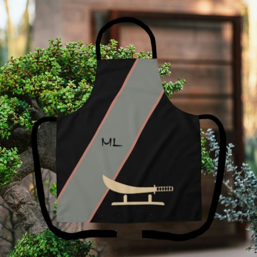 Schürze des mit Monogramm asiatisch anmutenden Sch