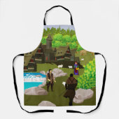 Schürze des mittelalterlichen Dorfes (Vorderseite)