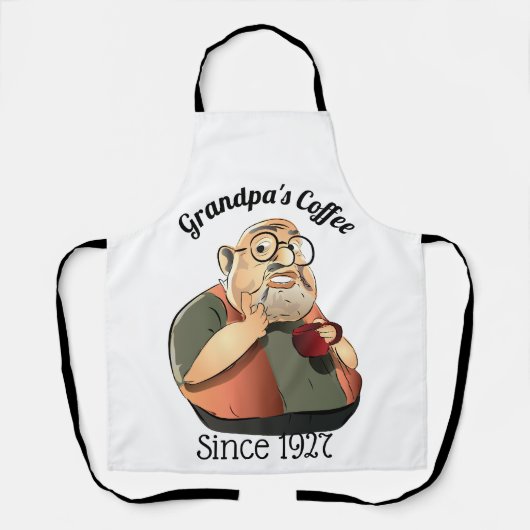 Schürze des personalisierten Opa's Coffee Shop (Vorderseite)