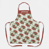 Schürze des roten Lebensraummusters mit Namen (Vorderseite)