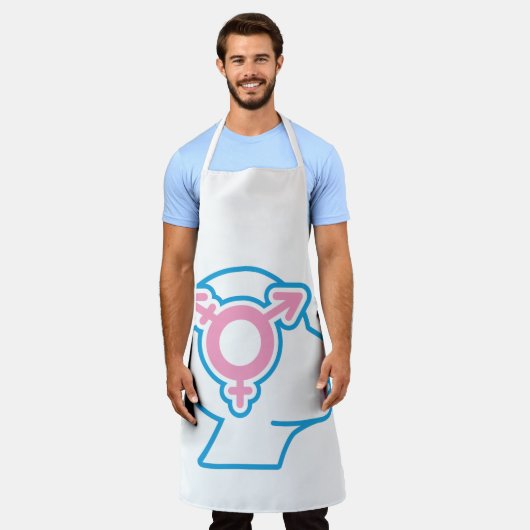 Schürze des Trans-Pride-Symbols (Getragen)