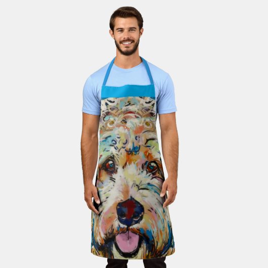 Schürze - Doodle Dog Design (Getragen)