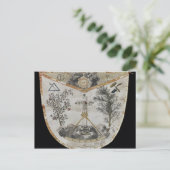 Schürze eines Ordens des Rose-Croix Postkarte (Stehend Vorderseite)