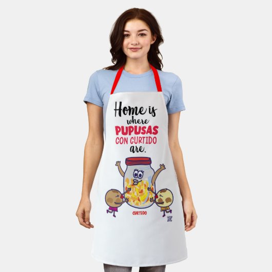 Schürze El Salvador und Pupusas (Getragen)