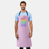 Schürze "Erstellen" von Regenbogenwörtern (Getragen)