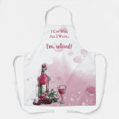 Schürze fein wie Wein (Vorderseite)