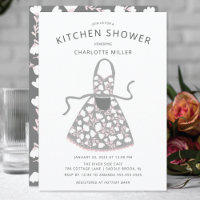 Schürze Floral Küche Bridal Dusche Einladung