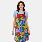 Schürze für benutzerdefinierte Frida Kahlo-Blume (Getragen)