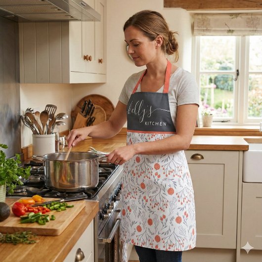 Schürze für Blumen-Überdruck