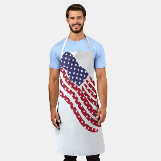 Schürze für das Design von Red White Blue Flag (Getragen)