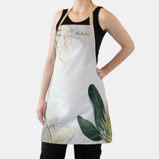 Schürze für das Muster "Wasserfarbe Gold/Jäger Grü (InSitu)