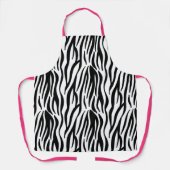 Schürze für den Zebradruck in Rosa, Schwarz und We (Vorderseite)