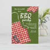 Schürze für eine GRILLEN Einladung (Stehend Vorderseite)
