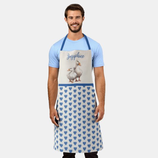 Schürze für Enten und Herz (Getragen)
