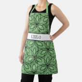 Schürze für geometrische Schwarz- und grüne Kunst (InSitu)