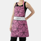Schürze für geometrische Schwarz- und Rosa-Art (InSitu)