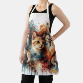Schürze für Katzenliebhaber - künstlerische Paint (InSitu)