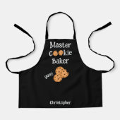 Schürze für Kinder mit schwarzem Text 'Master Cook (Vorderseite)