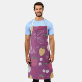 "Schürze für Lila Obst und Leder" Schürze (Getragen)