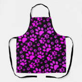 Schürze für lila und schwarze Paw-Prints (Vorderseite)