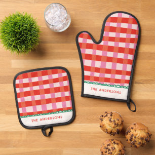 Schürze für Mehrdruck Ofenhandschuh & Topflappen-Set