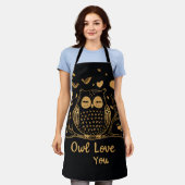 Schürze für Mehrfach-Druck mit schwarzem Gold (Getragen)