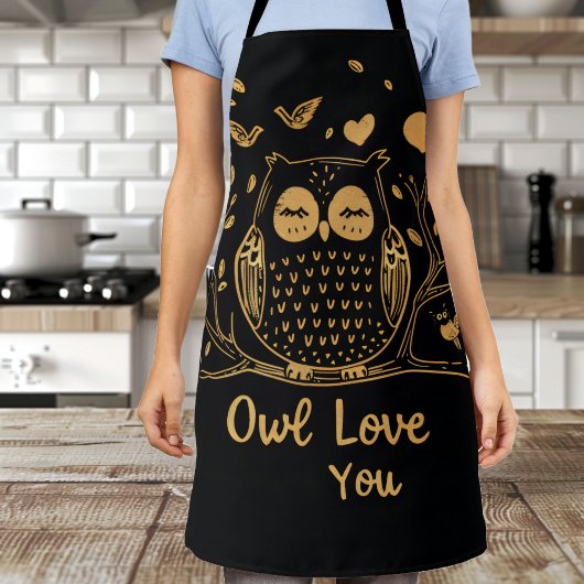 Schürze für Mehrfach-Druck mit schwarzem Gold