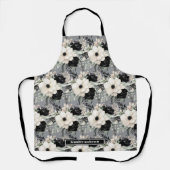 Schürze für mittelschwarze und weiße Blütenblätter (Vorderseite)