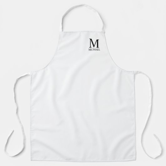 Schürze für personalisierte Monogramm und Name (Vorderseite)