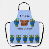 Schürze für Potter bei der Arbeit mit Rädern und K (Vorderseite)