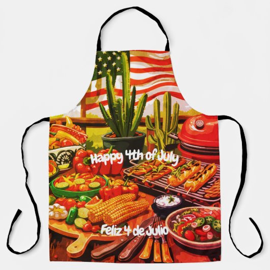 Schürze für Rot, Weiß und Salsa (Vorderseite)