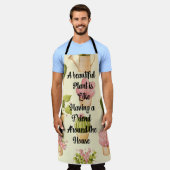 Schürze für Überdruck, groß mit Pflanze-Angebot (Getragen)