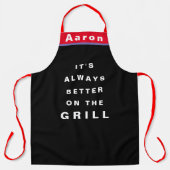 Schürze für Vater - Individuelle Name Koch Zitate (Vorderseite)