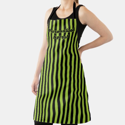 Schürze "Green Black Stripe Halloween Colors" (InSitu)