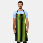 Schürze "Green Black Stripe Halloween Colors" (Getragen)