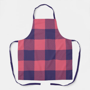 Schürze Hot Pink Magenta Indigo Buffalo Karo