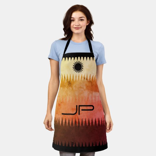 Schürze im Südwesten der Gradient Style Mosaik Sun (Getragen)