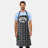 Schürze in der Küche mit Hantelmuster (Getragen)