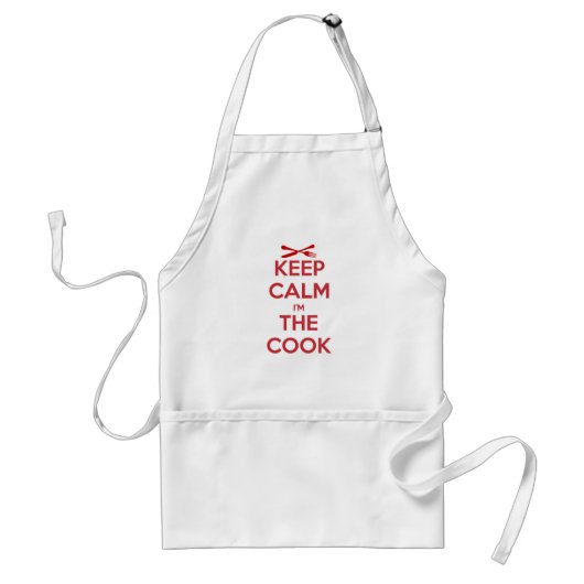Schürze „Keep calm i'm the cook " (Vorne)