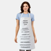 Schürze Kochen Geheimrezepte Kochdesign (Getragen)