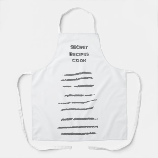 Schürze Kochen Geheimrezepte Kochdesign (Vorderseite)
