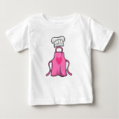 Schürze kochen und Kochmütze mit Herz Baby T-shirt (Vorderseite)