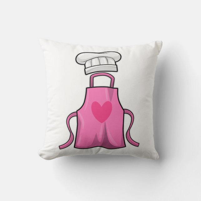 Schürze kochen und Kochmütze mit Herz Kissen (Vorderseite)