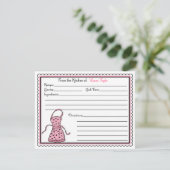Schürze Küche Backen Kochrezepte Karte (Stehend Vorderseite)