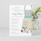 Schürze Küche und Rezept Dusche Einladung (Stehend Vorderseite)