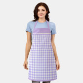Schürze Lavender Gingham Karo (Getragen)