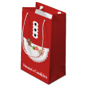Schürze Lebkuchen Weihnachtsgebäck Austausch Party Kleine Geschenktüte (Rückseite Schrägansicht)